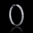 12.02ct Diamond 18k White Gold Hoop Earrings