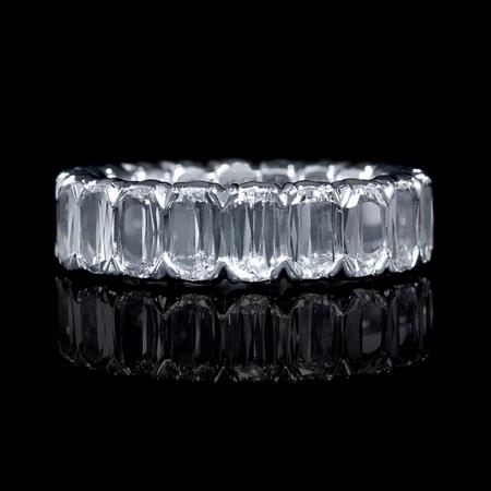 3.96ct Christopher Designs L'Amour Crisscut Collection Diamond Platinum Eternity Wedding Band Ring