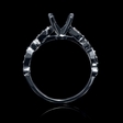.16ct Diamond Antique Style 18k White Gold Engagement Ring Setting