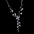 1.25ct Diamond 18k White Gold Flower Necklace
