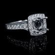 .54ct Diamond Antique Style 18k White Gold Engagement Ring Setting