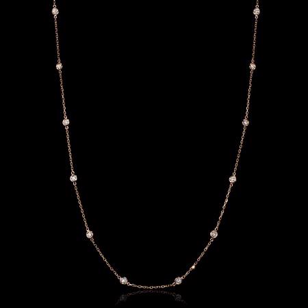 Diamond Chain 14k Rose Gold Necklace
