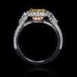 2.43ct GIA Certified Diamond Platinum and 18k Rose Gold Engagement Ring