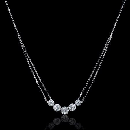 1.46ct Diamond 18k White Gold Necklace