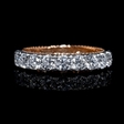 1.26ct Diamond Antique Style 18k White Gold Wedding Band Ring