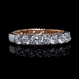 1.26ct Diamond Antique Style 18k White Gold Wedding Band Ring
