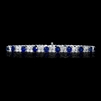 3.98ct Diamond and Oval Cut Blue Sapphire 18k White Gold Bracelet
