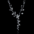 1.20ct Diamond 18k White Gold Flower Necklace