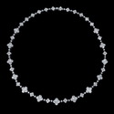Diamond 18k White Gold Antique Style Necklace