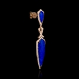 .79ct Diamond and Lapis Lazuli 18k Rose Gold Dangle Earrings