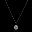 .95ct Diamond 18k White and Rose Gold Mosaic Pendant Necklace