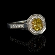 1.32ct GIA Certified Diamond Platinum and 18K Yellow Gold Engagement Ring