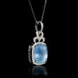 .35ct Diamond Amethyst over Mother of Pearl over Lapis Lazuli 18k Rose Gold Pendant Necklace