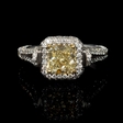 2.11ct GIA Certified Diamond Platinum and 18K Yellow Gold Engagement Ring