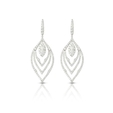3.55ct Doves Diamond, 18k White Gold Dangle Earrings