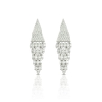 2.84ct Doves Diamond, 18k White Gold Dangle Earrings