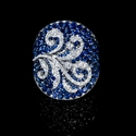 Simon G Diamond Blue Sapphire 18k White Gold Ring