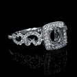 .42ct Simon G Diamond Antique Style 18k White Gold Engagement Ring Setting