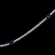 8.23ct Diamond and Blue Sapphire 18k White Gold Necklace