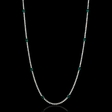 8.22ct Diamond and Emerald 18k White Gold Necklace