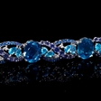 .25ct Diamond, Sapphire, Tanzanite and Blue Topaz 18k White Gold Bracelet