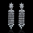 10.13ct Diamond 18k White Gold Chandelier Earrings