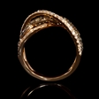 1.70ct LeVian Chocolate Diamond and Black Rhodium 14K Strawberry Gold Ring