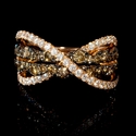 LeVian Chocolate Diamond and Black Rhodium 14K Strawberry Gold Ring