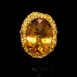 24.25ct Diamond, Yellow Sapphire and Citrine 18k Yellow Gold Ring