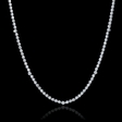 6.02ct Diamond 18k White Gold Tennis Necklace