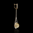 .83ct Diamond and South Sea Pearl 14k Yellow Gold Dangle Earrings