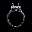 1.18ct Diamond 18k White Gold Halo Engagement Ring Setting
