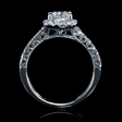 .49ct Diamond 18k White Gold Halo Engagement Ring Setting