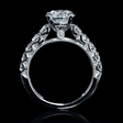 .93ct Diamond 18k White Gold Antique Style Engagement Ring Setting