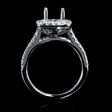 .68ct Diamond 18k White Gold Halo Engagement Ring Setting