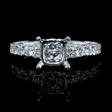 1.00ct Diamond 18k White Gold Engagement Ring Setting