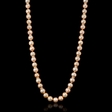 3.60ct Diamond Pink Freshwater Pearl Antique Style 14k Rose Gold Necklace