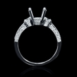 .65ct Diamond 18k White Gold Antique Style Engagement Ring Setting