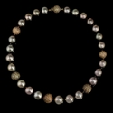 Diamond and Tahitian Pearl Choker 18k Yellow Gold Necklace