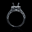 .79ct Diamond 18k White Gold Halo Engagement Ring Setting