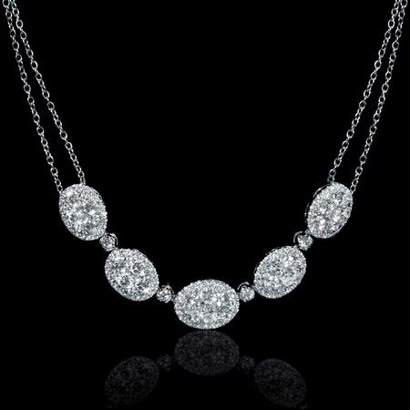 2.68ct Diamond 18k White Gold Necklace