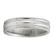 Men's 14k White Gold Comfort Fit Wedding Band Ring