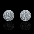 2.08ct Diamond 18k White Gold Cluster Earrings