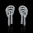 2.81ct Diamond 18k White Gold Dangle Earrings
