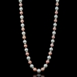 5.50ct Diamond White South Sea and Pink Freshwater Pearl 18k White Gold Necklace