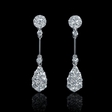 1.28ct Diamond 18k White Gold Dangle Earrings