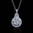 .65ct Diamond 18k White Gold Pendant Necklace