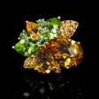 9.65ct Yellow Sapphire Green Garnets, Peridots and Citrine 18k Yellow Gold Ring
