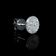 .22ct Diamond 14k White Gold Cluster Earrings