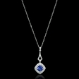 .31ct Diamond and Tanzanite 14k White Gold Pendant Necklace